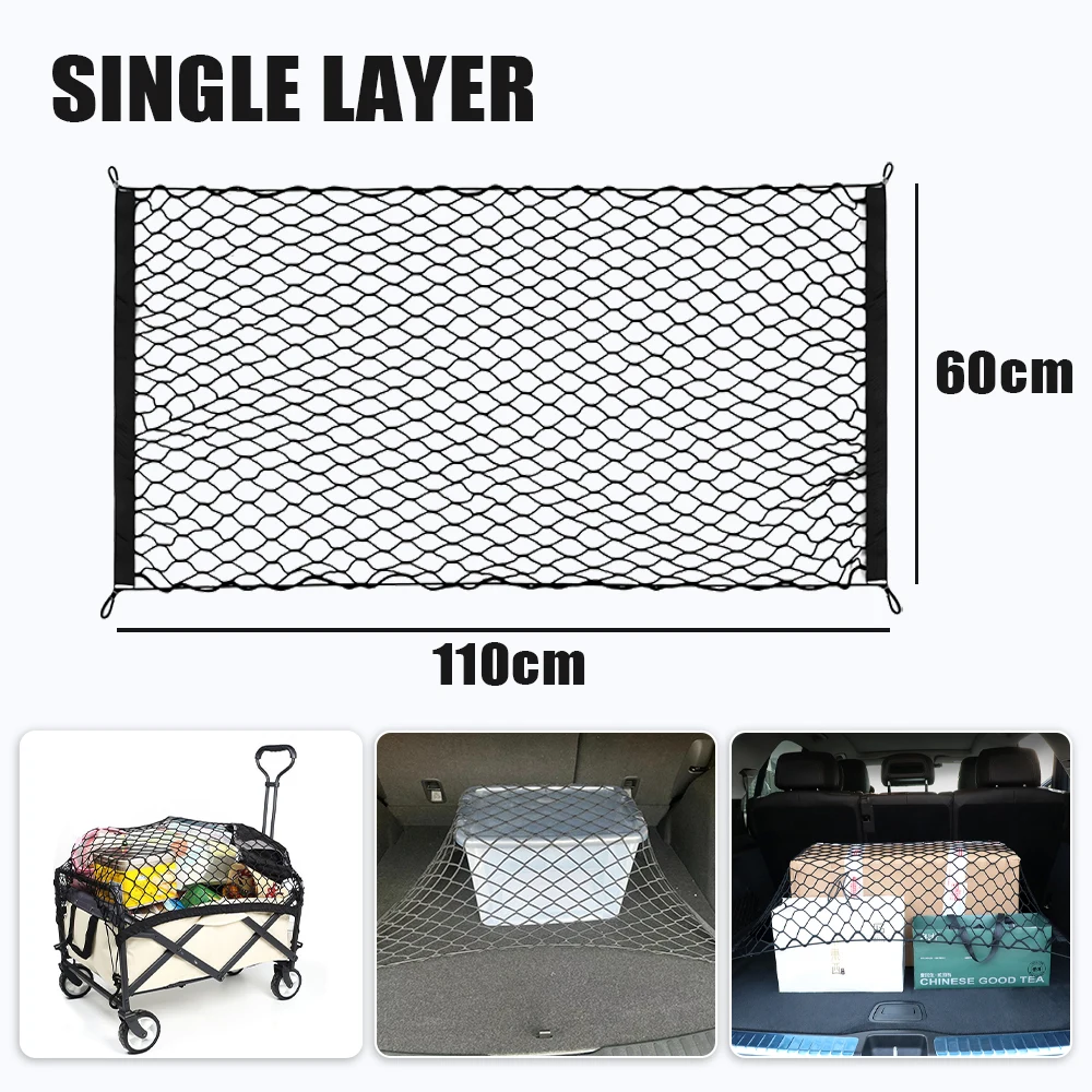 Car Trunk Organizer Storage Net Bag For Mazda CX-60 CX 60 CX60 2022-2025 Car Accessories Elastic Mesh Hanging Nets Storage Rack