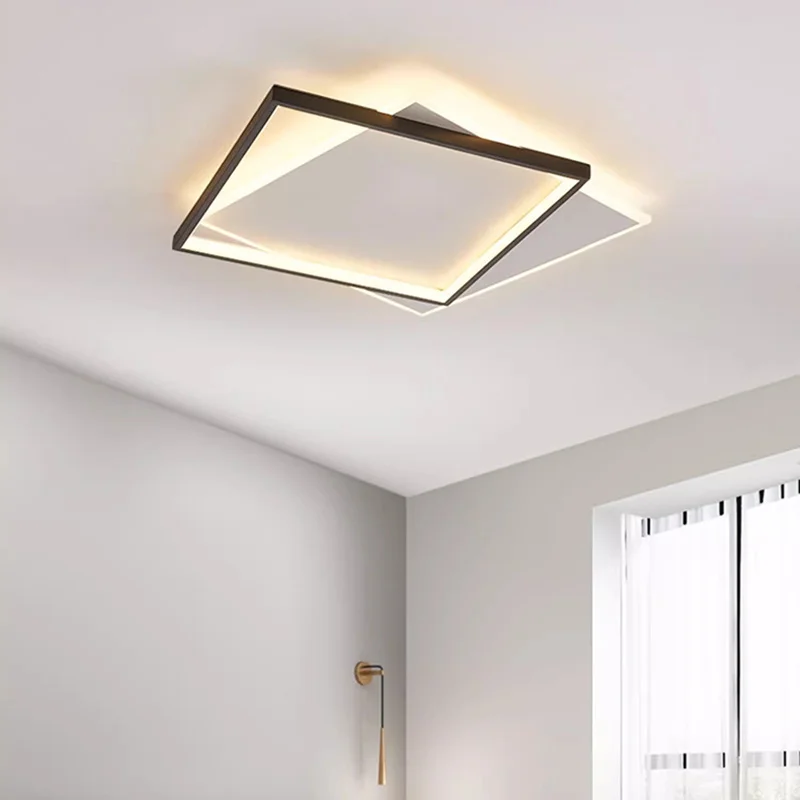 

Square Ceiling Lights Bedroom Led Lighting Fixtures Neutral Lamps 40W Ceiling Lamp For Indoor Small Room Round Ceiling Lighting