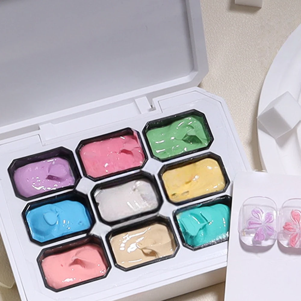 

9color Nail Gradient Painting Gel Long-lasting Nail Gel Polish Hybrid Color Nail Art Design High Texture Gradient Gel Nail Art