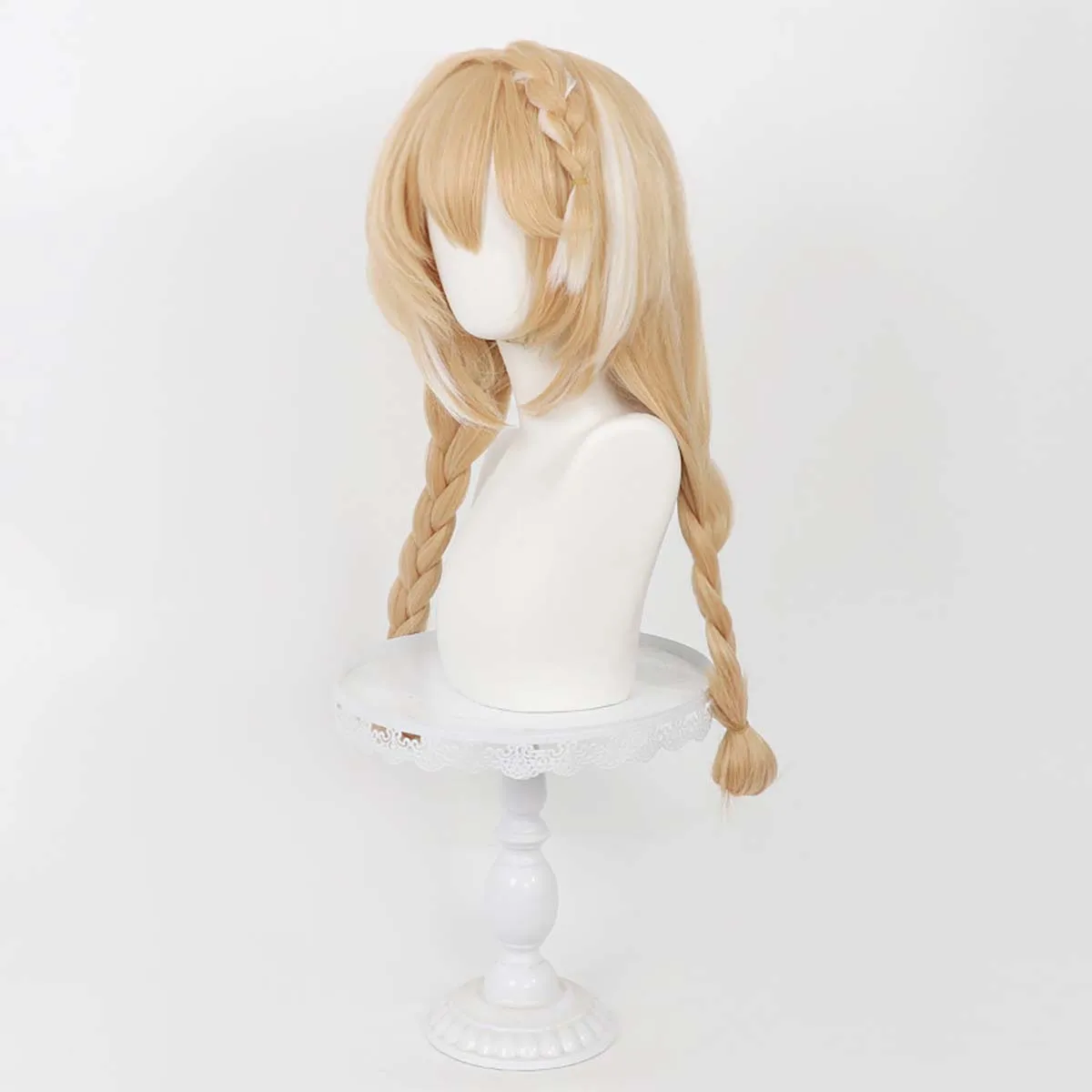 Halloween Party Arknights Snow Hunter Blonde Braid Long wig For Women