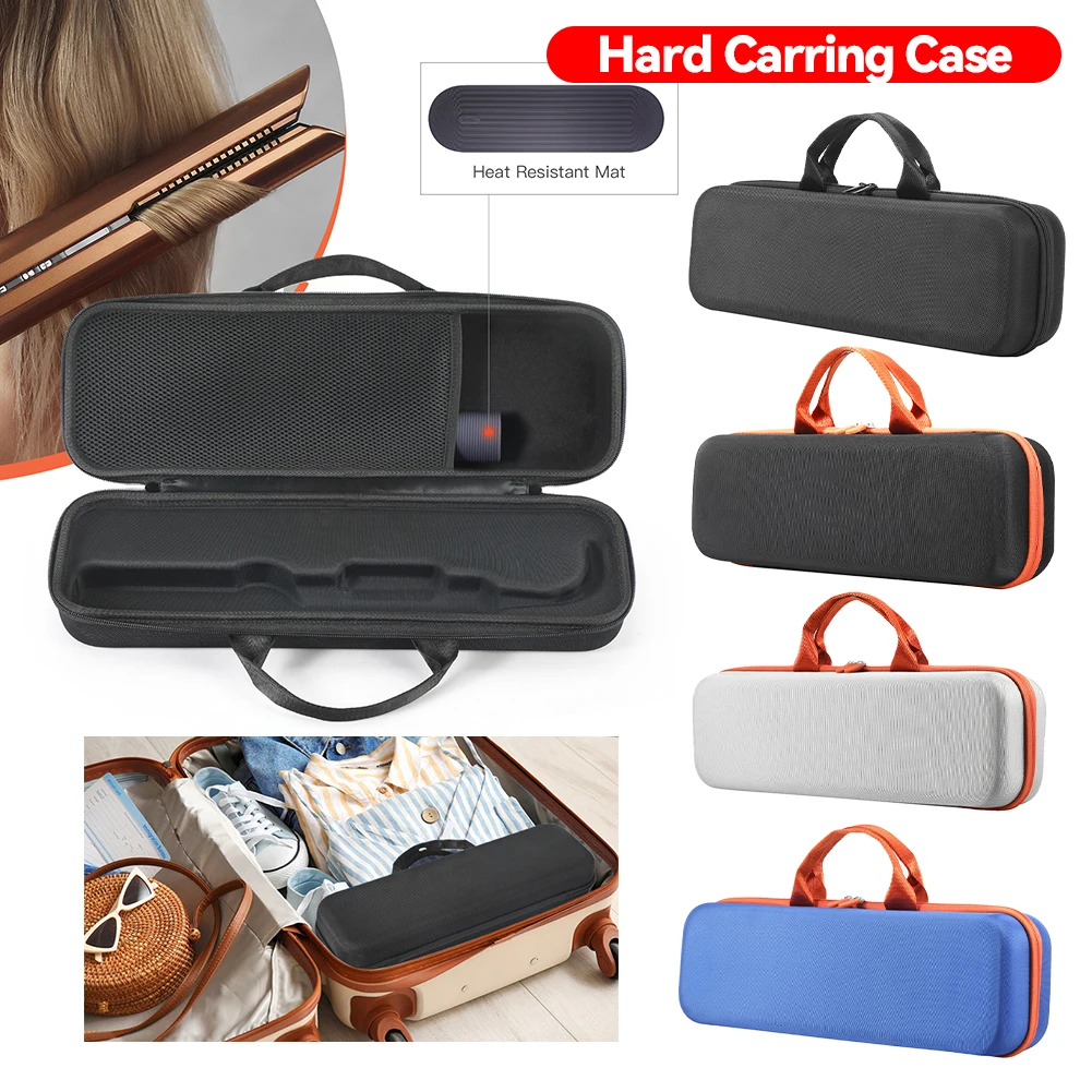

Travel Carrying Bag Shockproof Hardshell Case Waterproof Anti-scratch with Mesh Bag for Dyson Airstrait HT01 Hair Straightener
