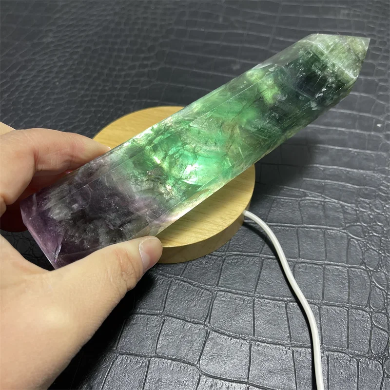 Unique Large Natural Colourful Fluorite Tower Crystal Wand Reiki Healing Mineral Stones Crafts Home Decor Christmas Gifts