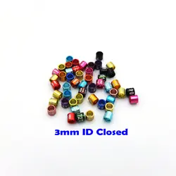 25개 알루미늄 3mm 폐쇄 밴드 병아리 새 카나리아 왕관앵무 앵무새새 앵무새새