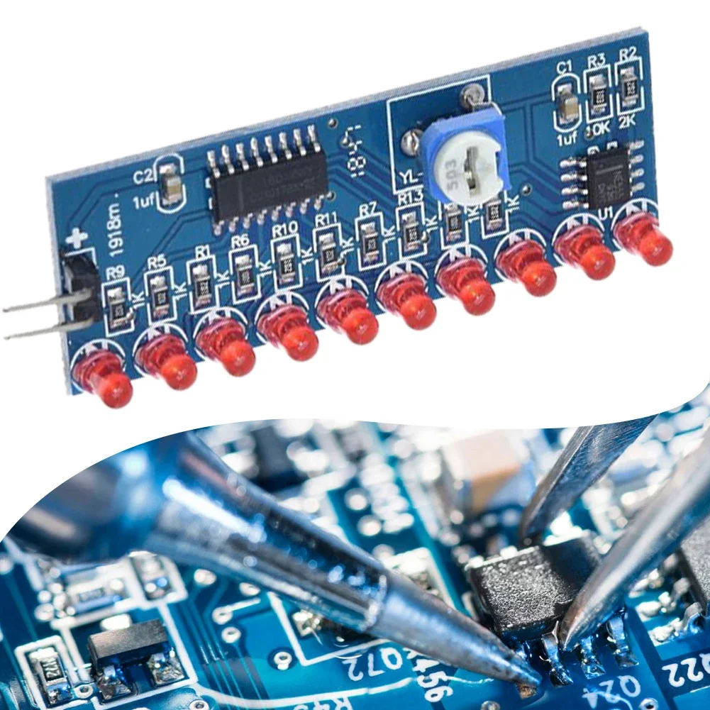 الالكترونيات الذكية NE555 وCD4017 LED مجموعة لحام DIY بها بنفسك تشغيل تدفق المياه ضوء التعلم المبادئ الإلكترونية