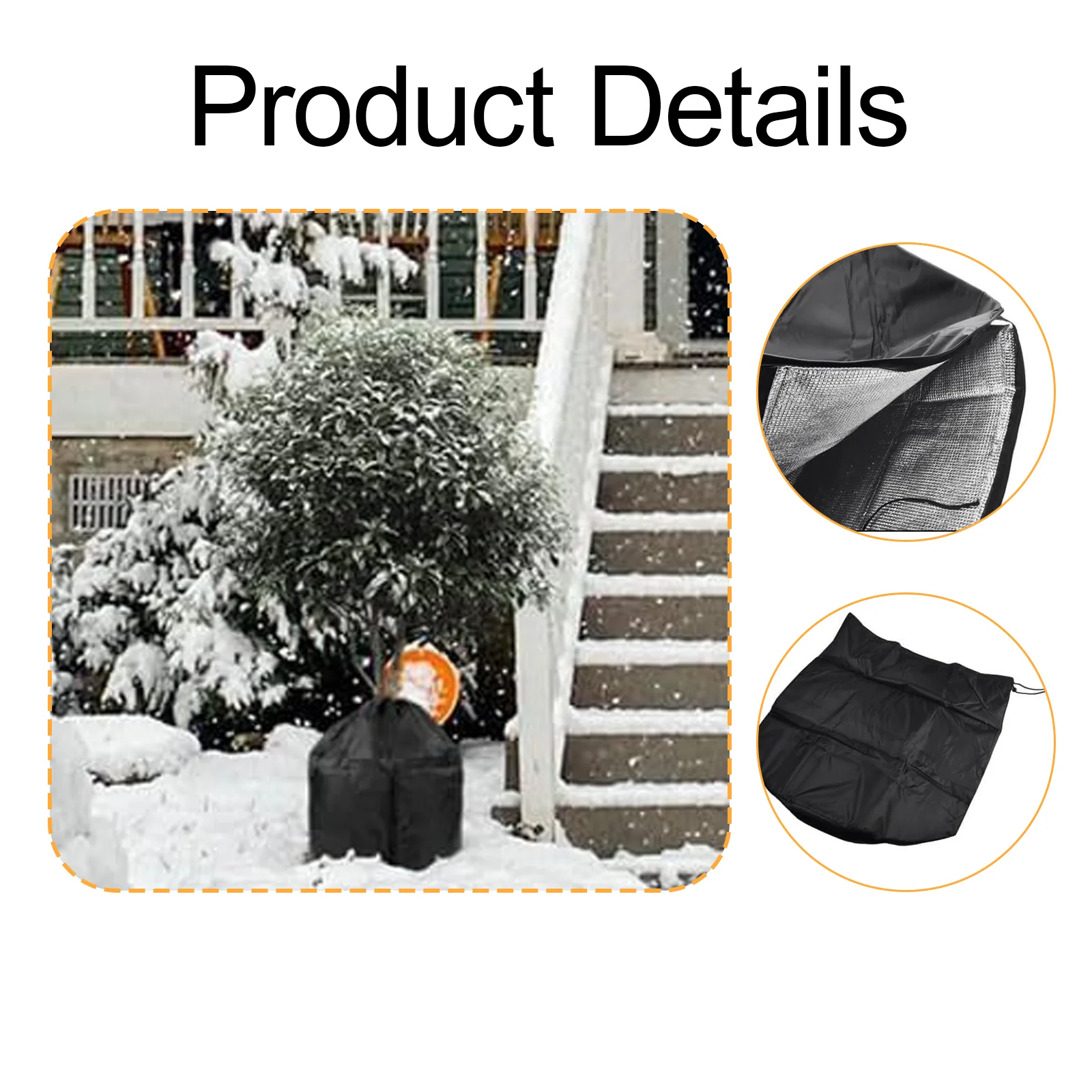 Reusable Winter Plant Cover Oxford Fabric Anti Frost Bag Zip Closure Drawstring for Garden Potted Fruit Trees
