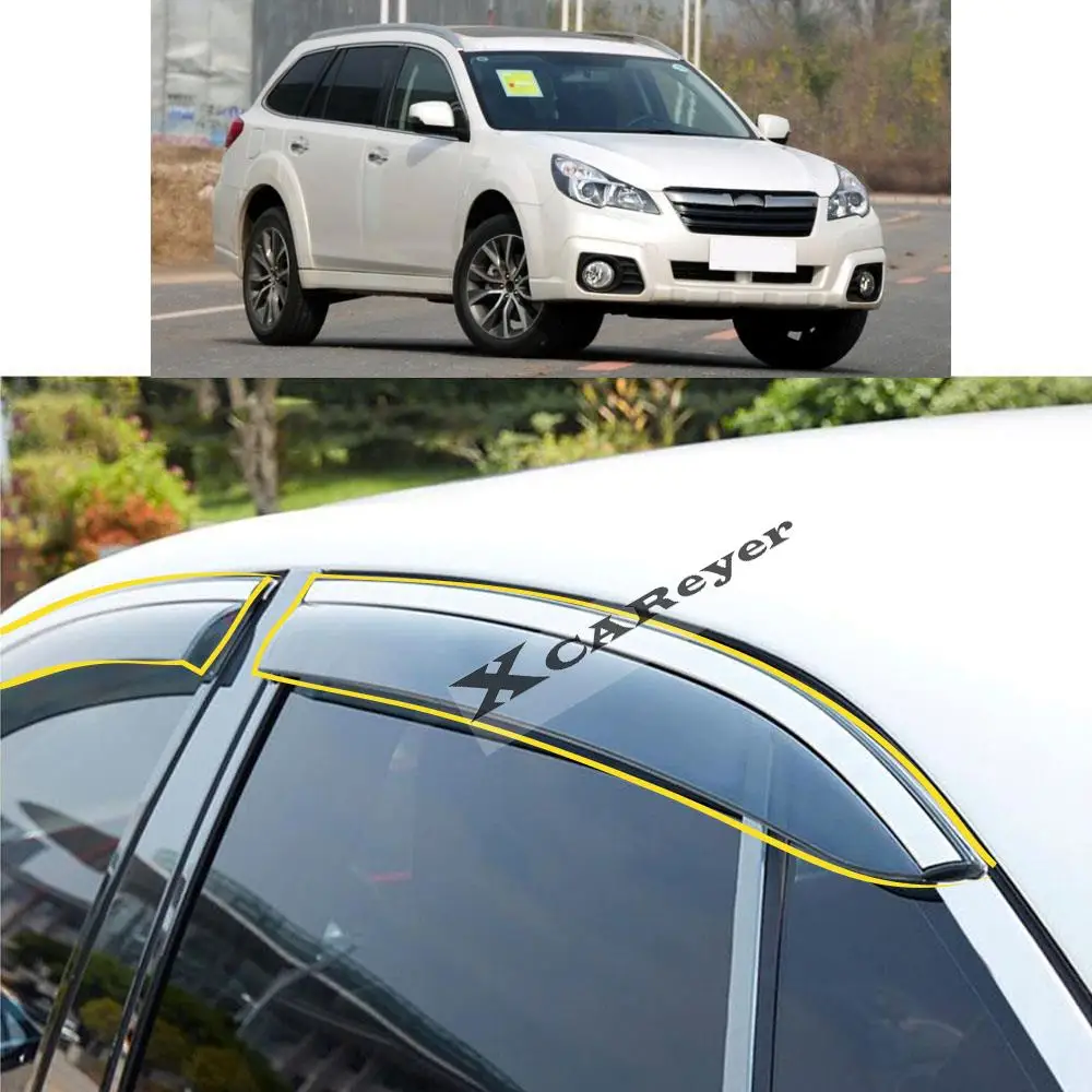 

For SUBARU Outback 2010 2011 2012 2013 2014 Car Body Styling Sticker Plastic Window Glass Wind Visor Rain/Sun Guard Vent Parts
