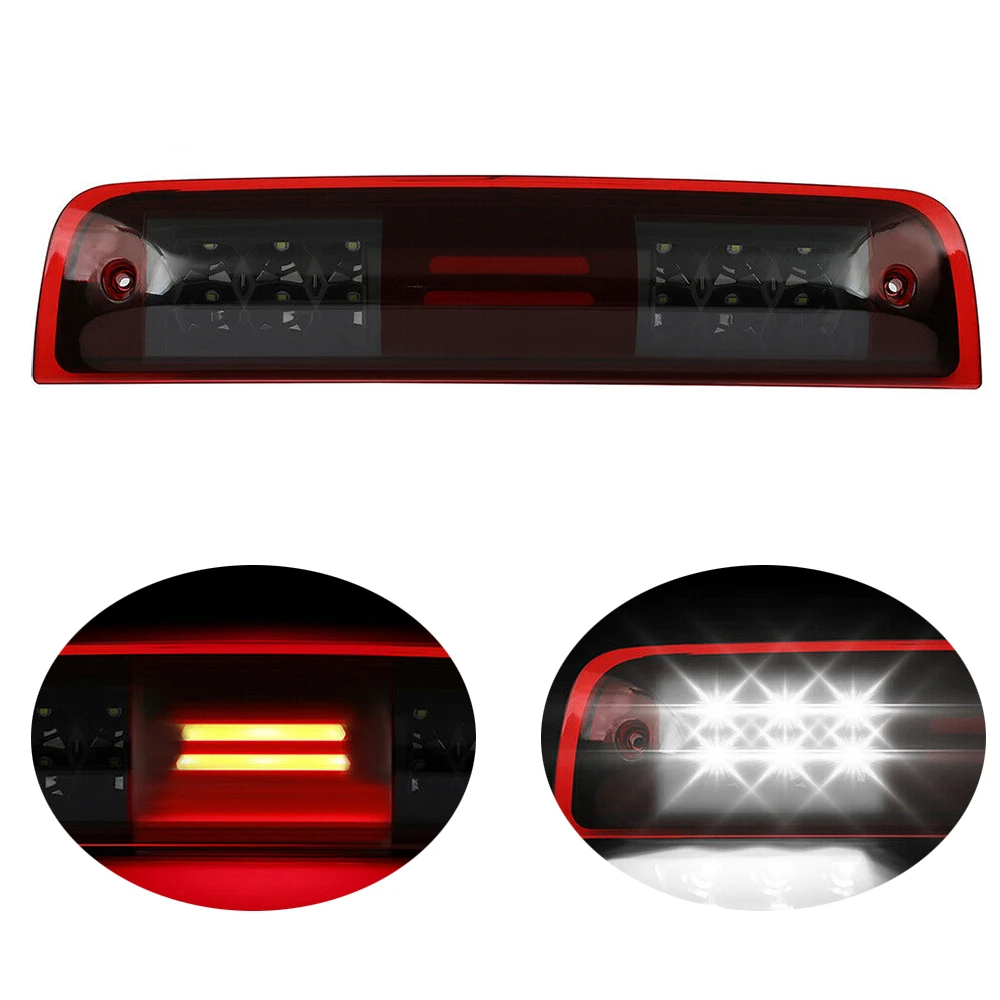 LED Third White Cargo Tail Lamp 3RD Rear Red Brake Light Compatible with 2009-2018 DO-DGE RAM 1500 2500 3500