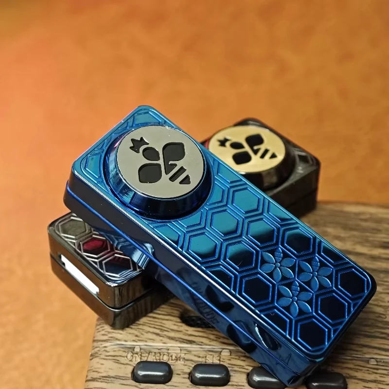 Bee Emperor EDC Mechanische duwkaarten Fidget Spinner Roestvrij staal Magnetische decompressie Vingertop Gyro Push Slider Speelgoed