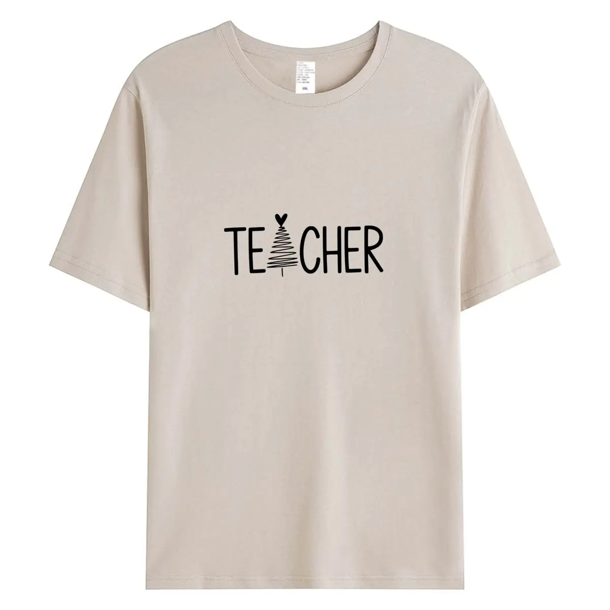 Oversized Top Women Tee Shirt 2026 Summer Clothing New Teacher Graphic Woman Short Sleeve Tshirt 100% Cotton Female T-shirt