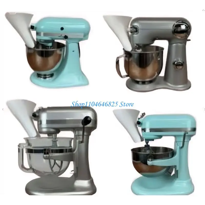 

Baking Accessories Splashes Proof Mixer Funnel Angled Spouting Precise Flour Dispenser Compatibles With Most Stand Mixer