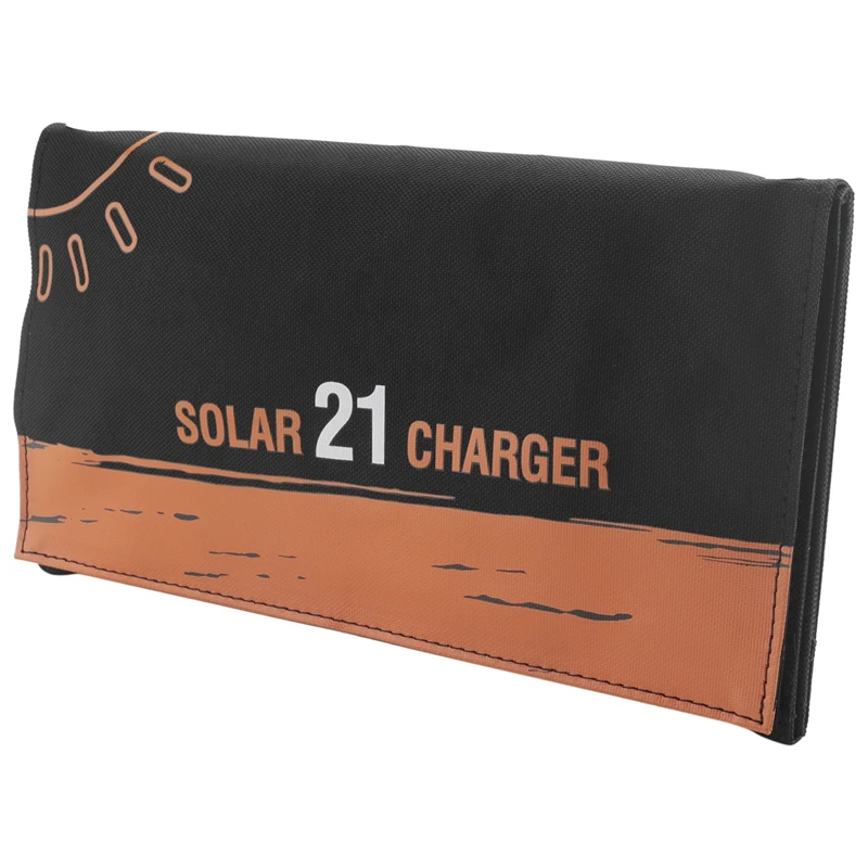 21W Portable Solar Charger Solar Panel Solar Folding Bag Mobile Phone Emergency Dual Usb Outdoor Camping Hiking Camping Solar Ch