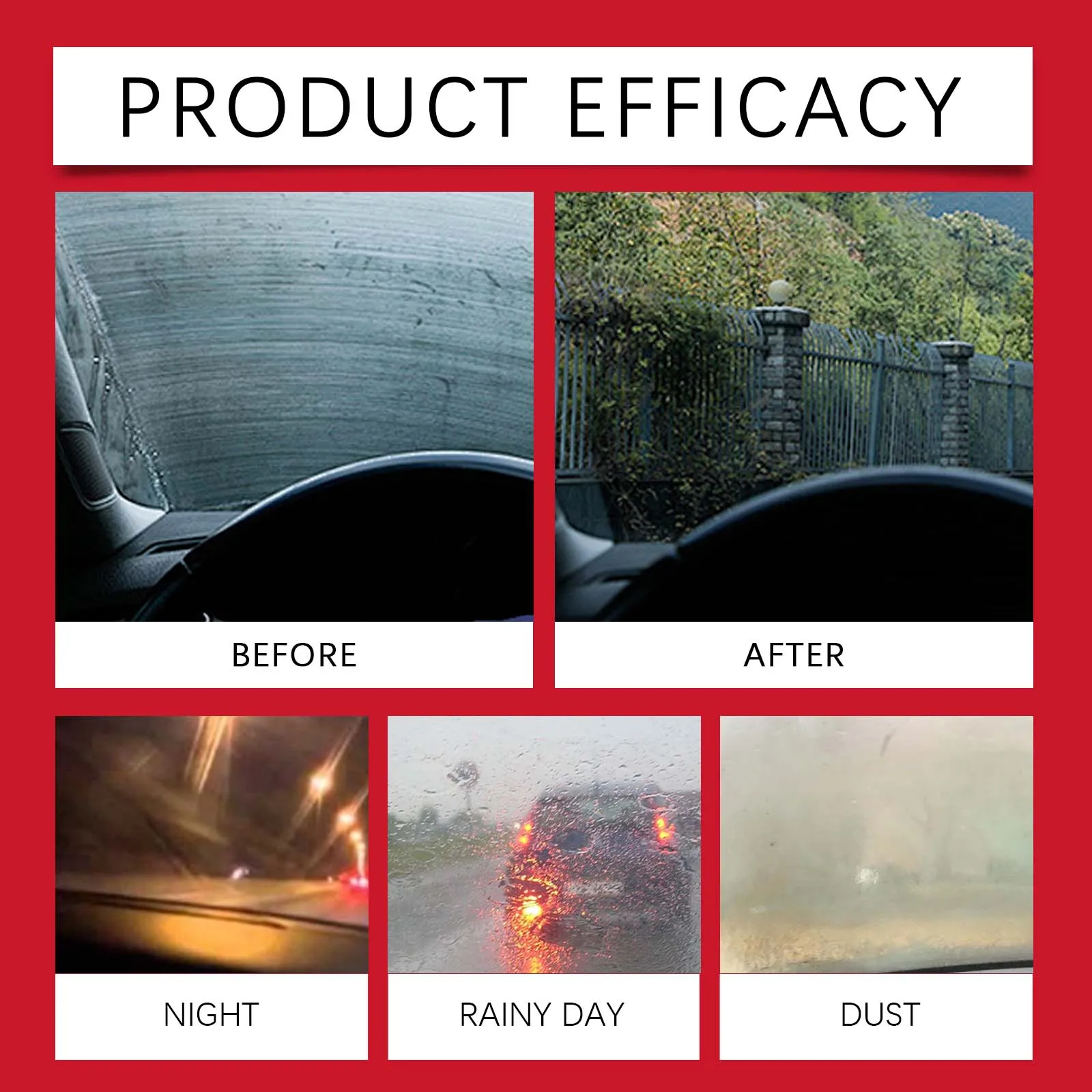 Windshield Rain Repellent Waterproof Glass Spray Hydrophobic Coating Clear Driving Vision Anti Rain Shield Car Window Cleaner