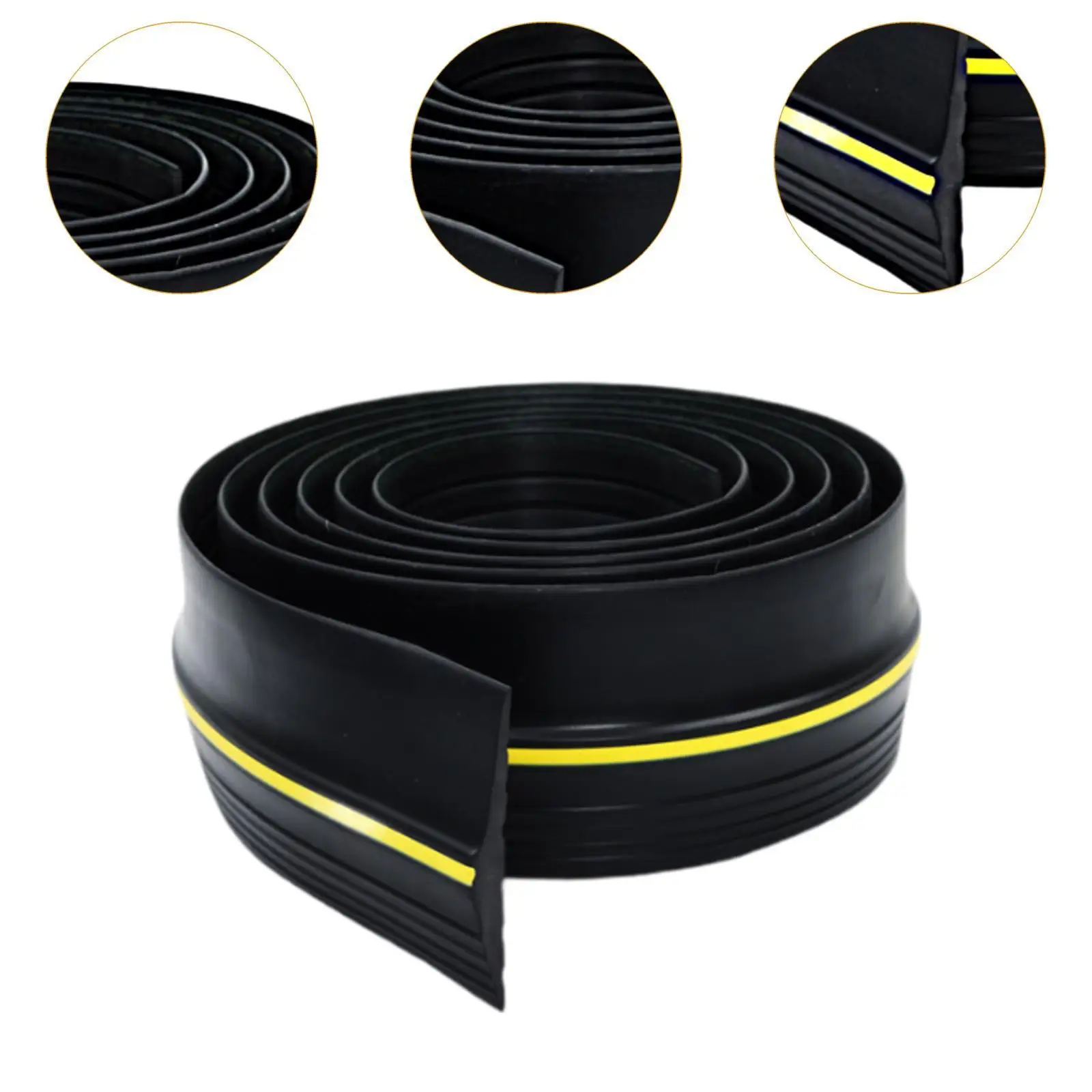 Imagem -05 - Tira de Vedação do Limiar Inferior da Porta da Garagem Impermeável Weatherstrip à Prova de Vento Fácil Corte à Prova de Intempéries Leve Tempo Decapagem