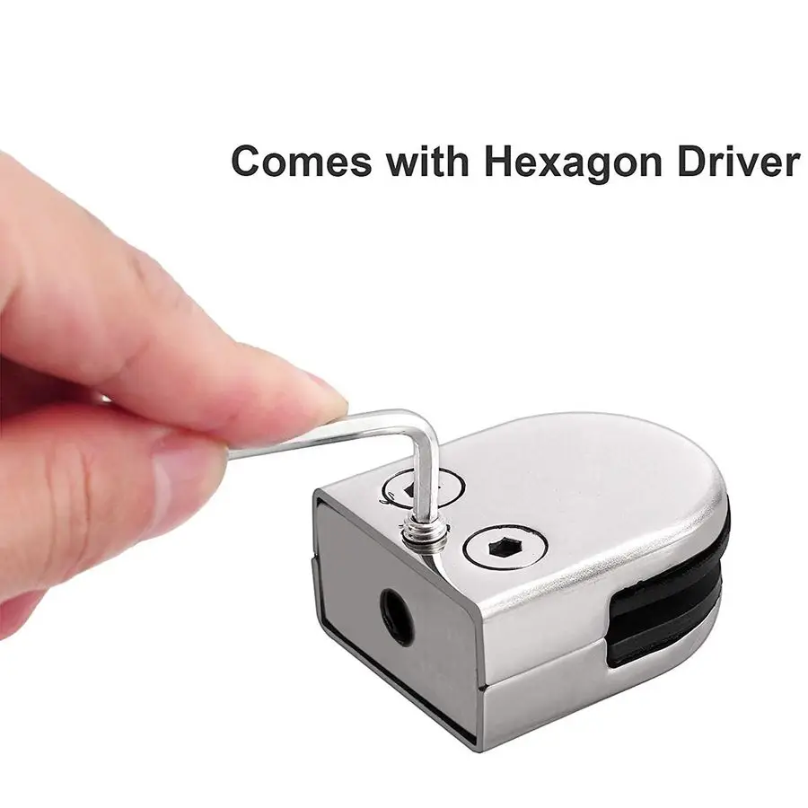 24 STUKS Verstelbare Rvs Glasklem 304 Ronde Glazen Beugel Clips voor Balustrade Trap Leuning 1 45 16 Inch