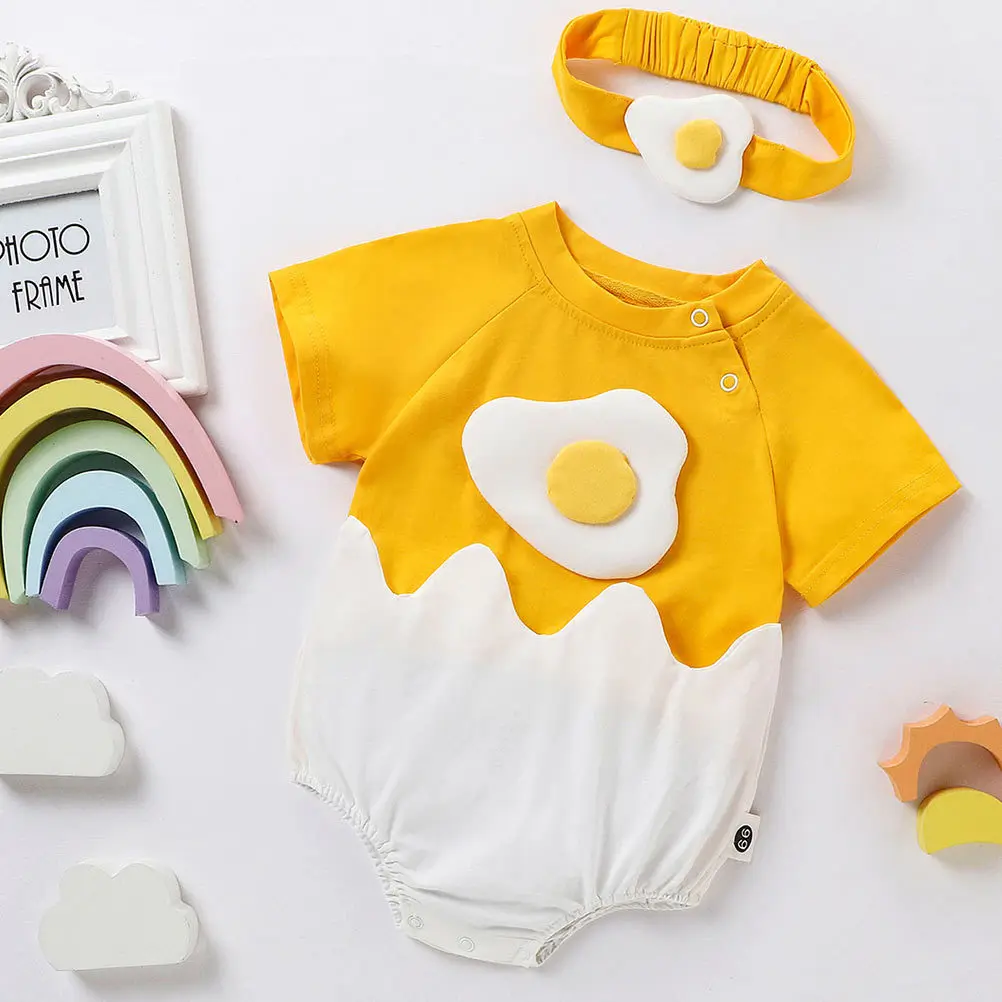 

1Pcs Baby Romper Short Sleeve Cotton Jumpsuit Newborn Outfit Summer Clothing Birthday Party Photography Baby Romper