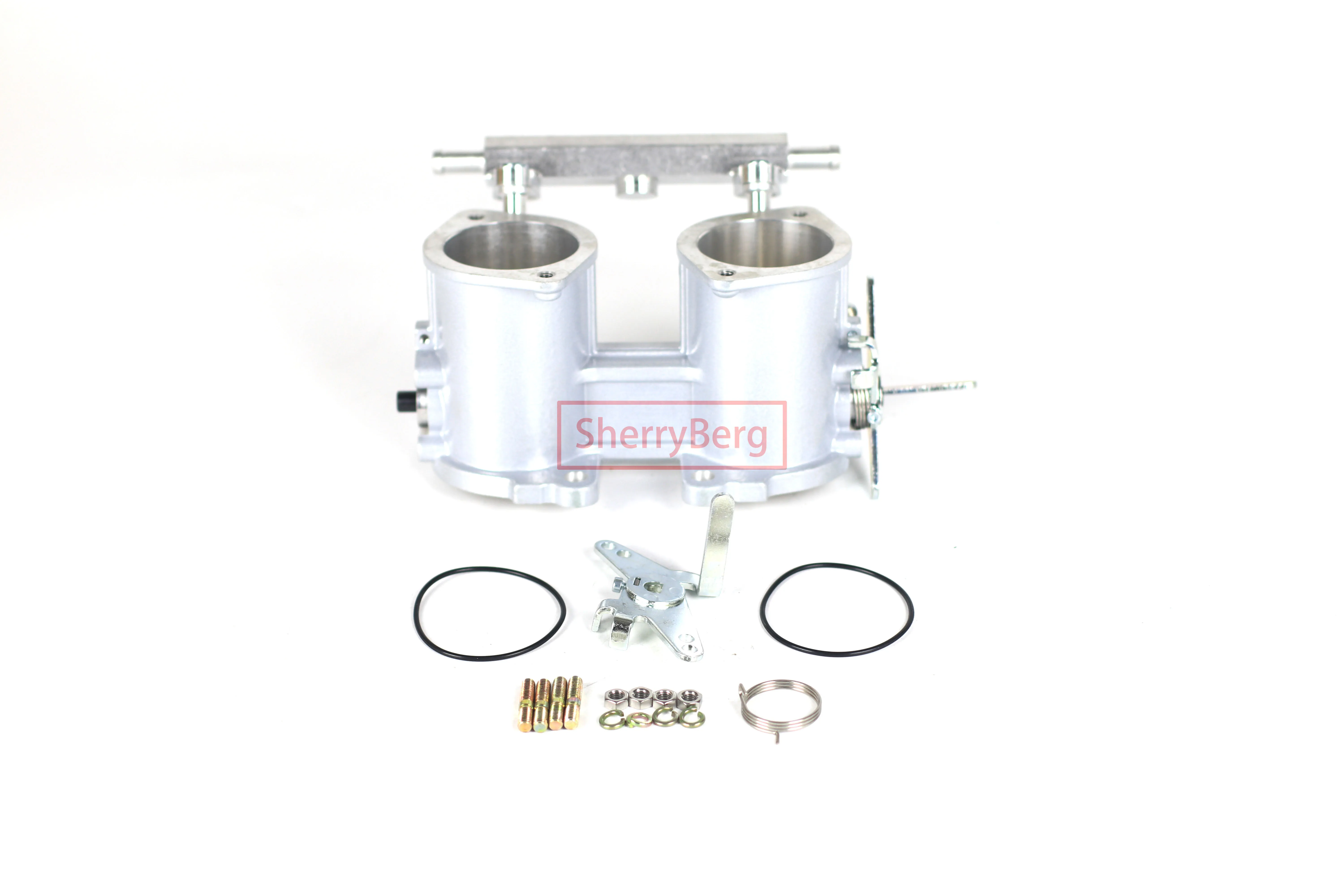 Cuerpo de aceleración SherryBerg 48MM 48IDF TBS para carburador base Jenvey EMPI IDF de 84mm de altura TFP48I, compatible con Weber Dellorto W, con riel de combustible.