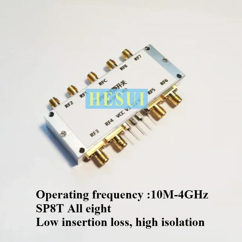 

10M-4GHz RF switch SP8T electronic switching switch all eight RF microwave
