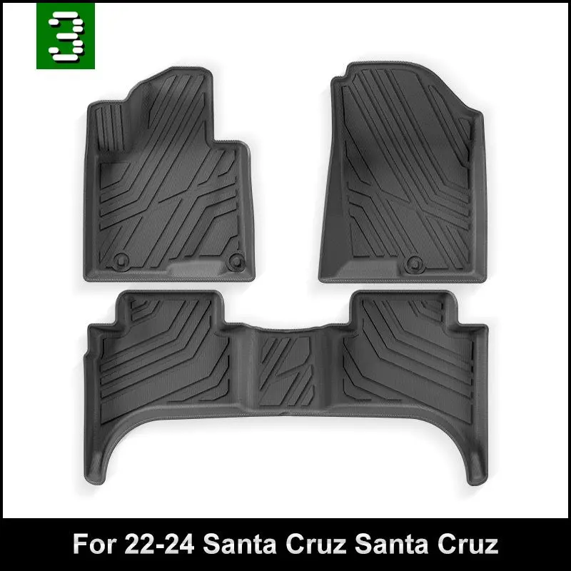 

For Hyundai santa cruz 2022-2024 Car Trunk Mat TPE Foot Mats All Weather Anti-Slip Rear Trunk Pad Cargo Liner Anti Dirty Pads