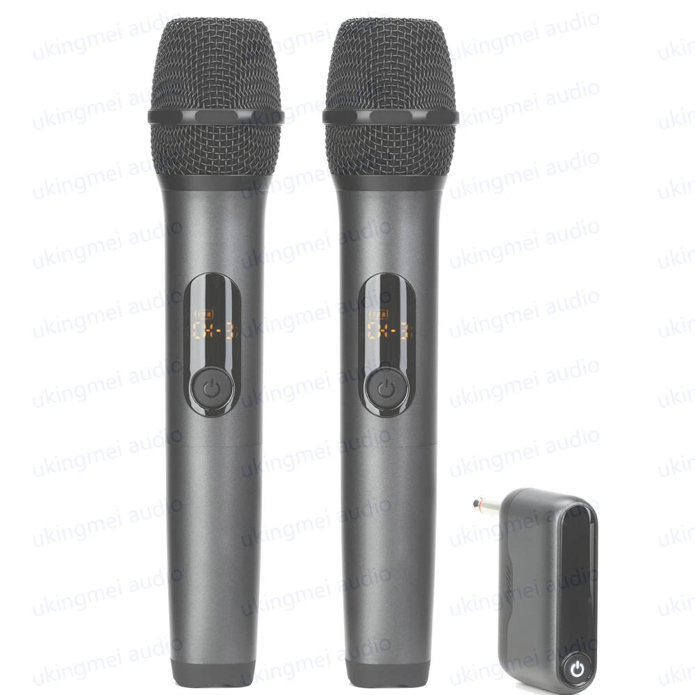 

Portable Dual Channel Wireless Microphone System Cordless Dynamic Microphone Mixer System Suitable for Home Karaoke KTV Meetings