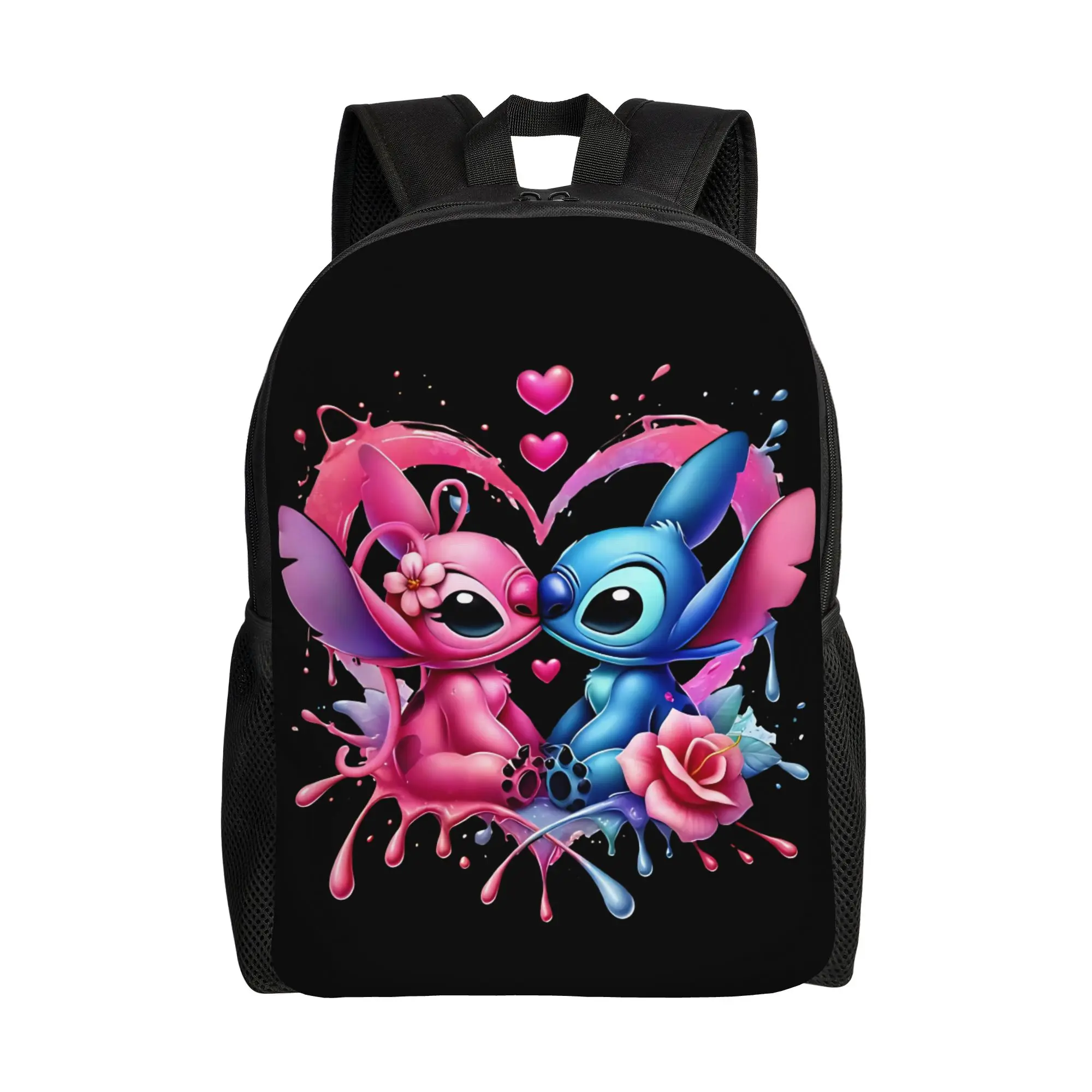 

Рюкзак Stitch and Angel Kiss, красивые женские рюкзаки, дышащие школьные сумки для тренировок, высококачественный рюкзак