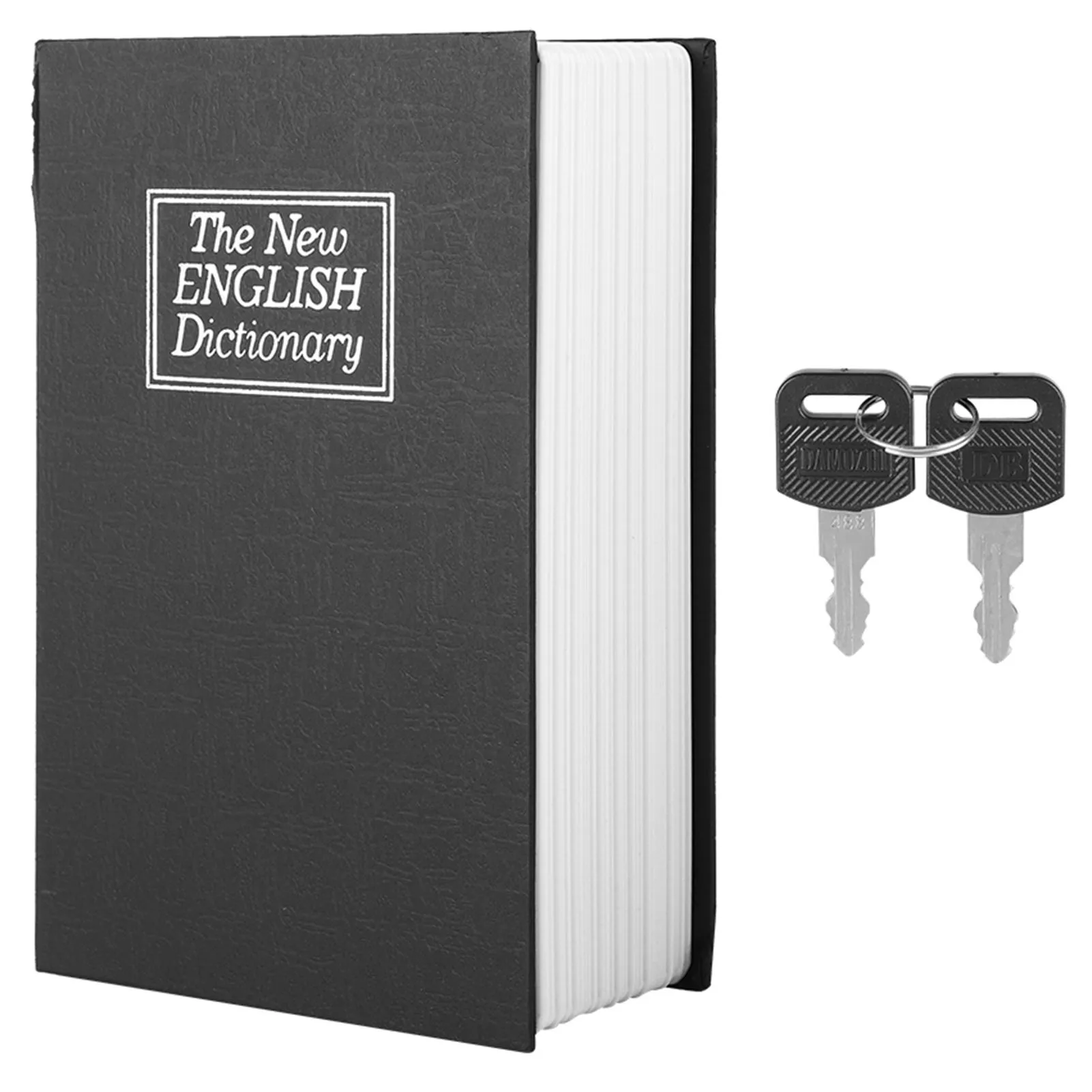 

Simulation Book Safe Box Black English Dictionary Safe Box Money Jewelry Collection Storage Case with 2Keys