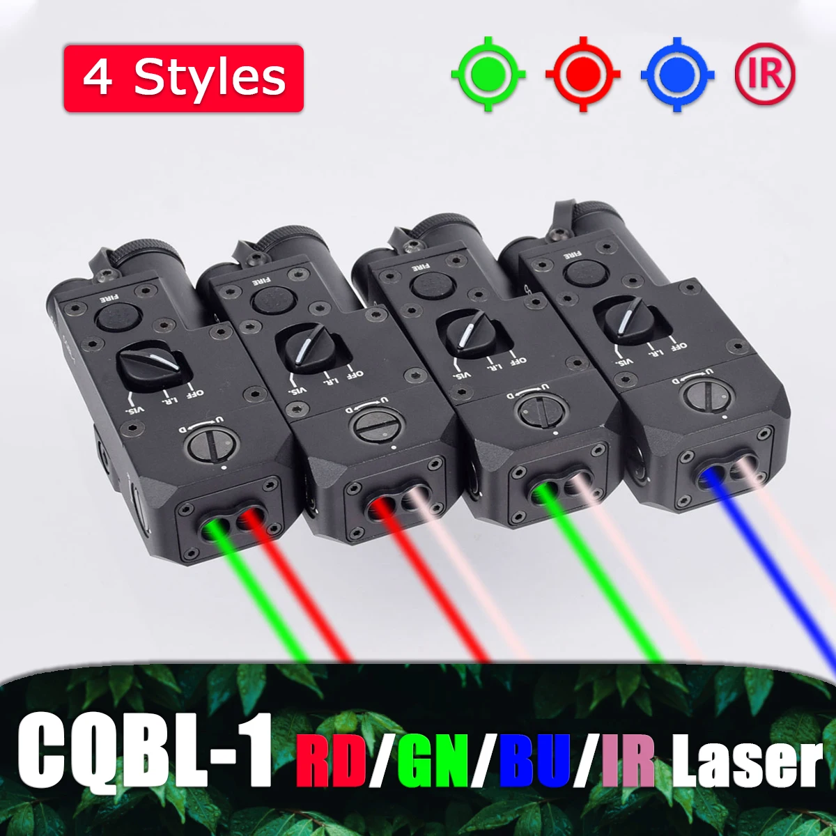 

Airsoft Metal CQBL-1 Red Green Blue Dot IR Laser Sight Pointer For 20mm Rail M300 M600 Scout Light Hunting Weapon AR15 AK47