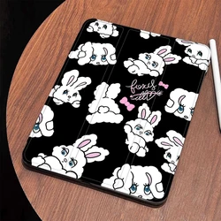 Smart Stand Case Cover for IPad Air 6 Case IPad 10th Gen Air 5th 4th 10.9 Pro 11 2nd 3rd 4th IPad 10.2 7th 9th 8th Plush Rabbit