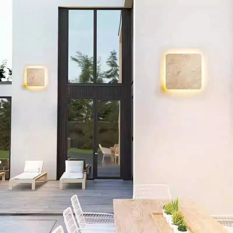 جديد الحليب النفط الرياح الطبيعية الأصفر الكهف حجر الجدار مصباح تستخدم الإقامة المنزلية رأس السرير حائط الخلفية الدرج الممر مربع #5