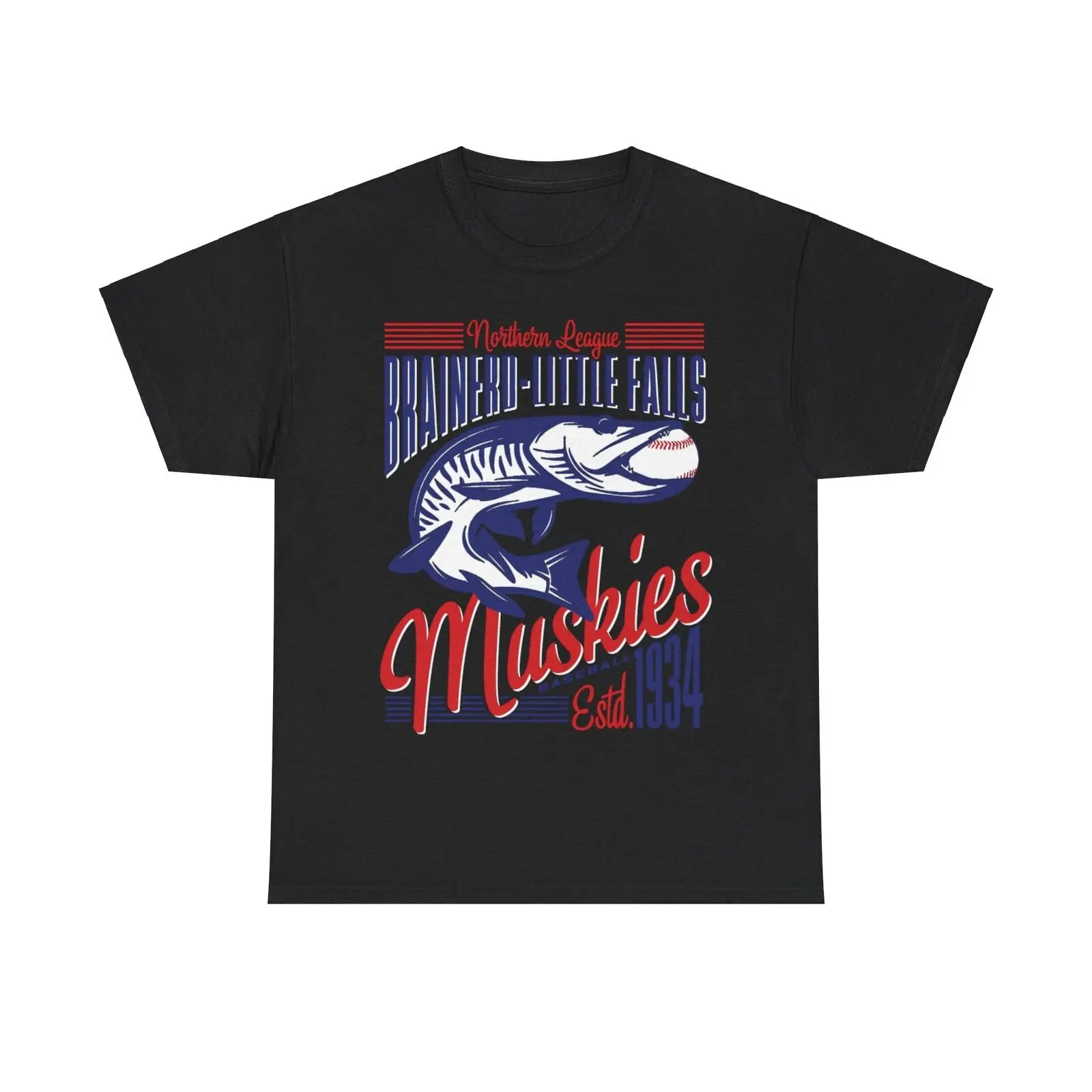 Brainerd Little Falls Muskies Est 1934 Minnesota Baseball T shirt