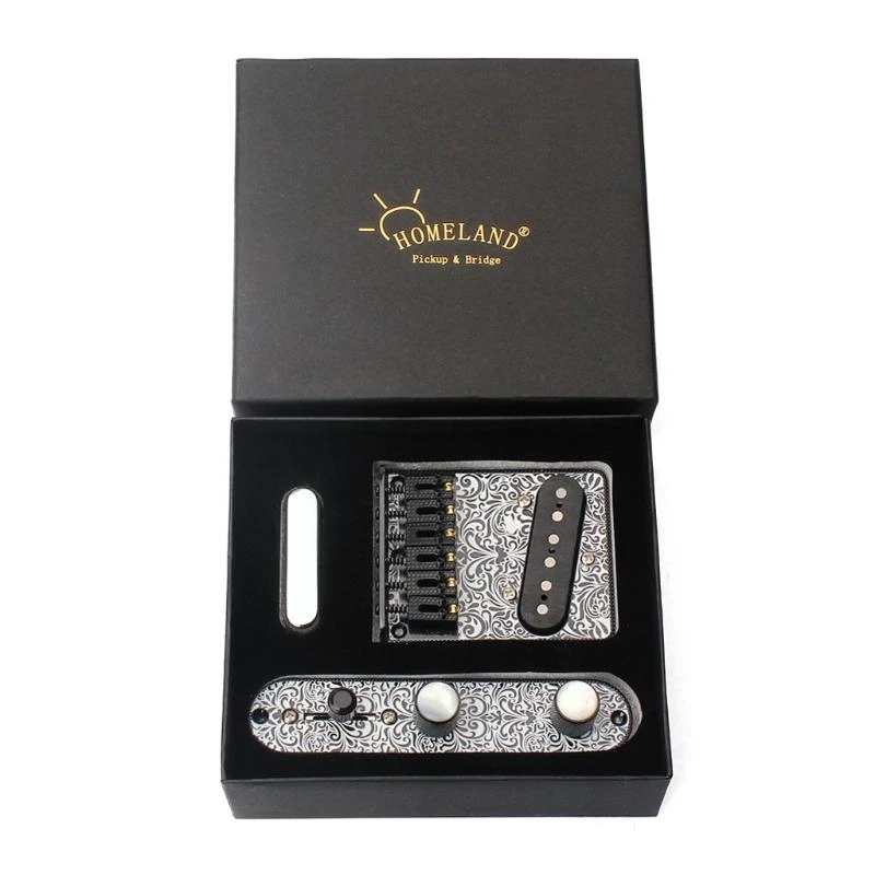 6 Strings Saddle Bridge Plate 3-way Switch Control Board Neck Pickup Assembly