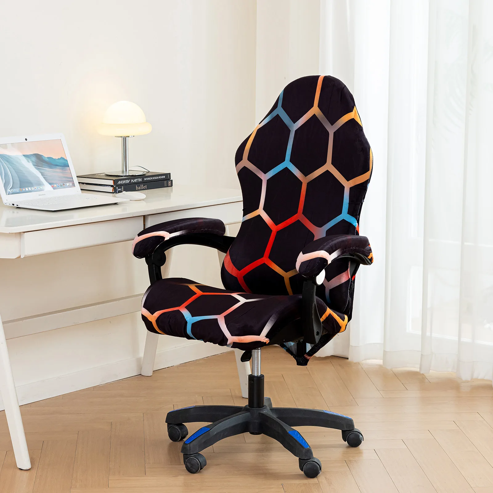 Simple E-Sports Chair Cover Computer Game Competitive Split Protective Backrest Armrest Computer Chair Cover Swivel Chair Cover