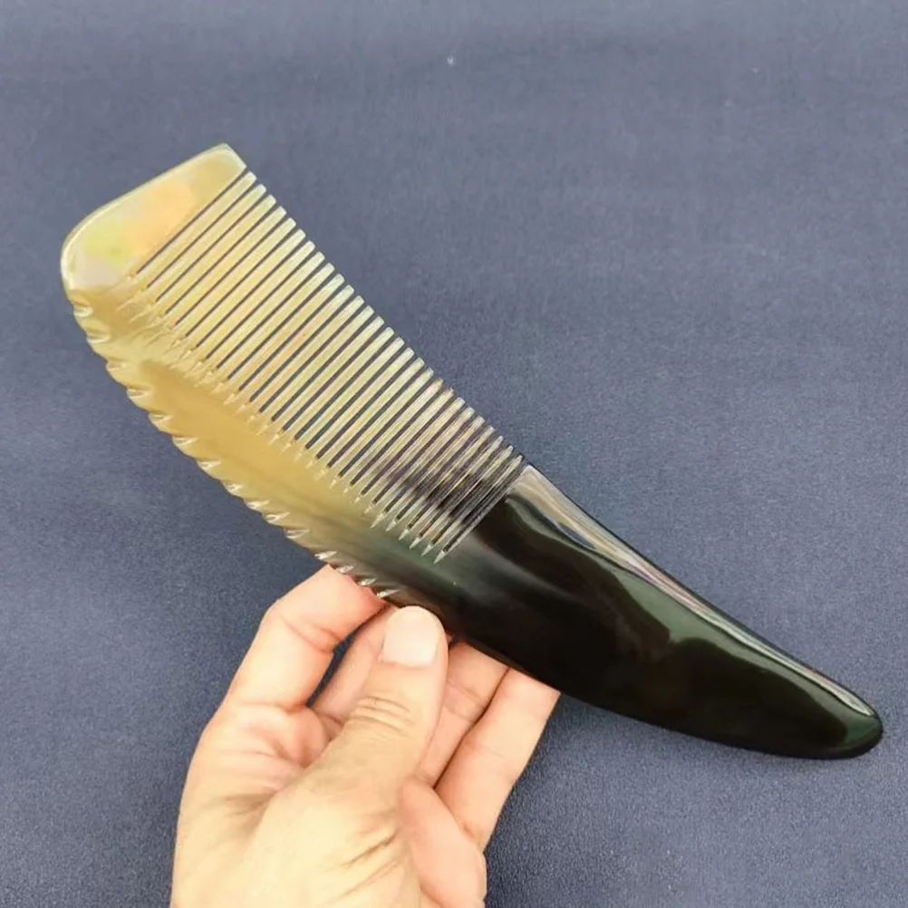 Horn Comb Waver Hair Tool Massage for Women Scalp Ox Horns Fine Tooth Detangler Man Miss