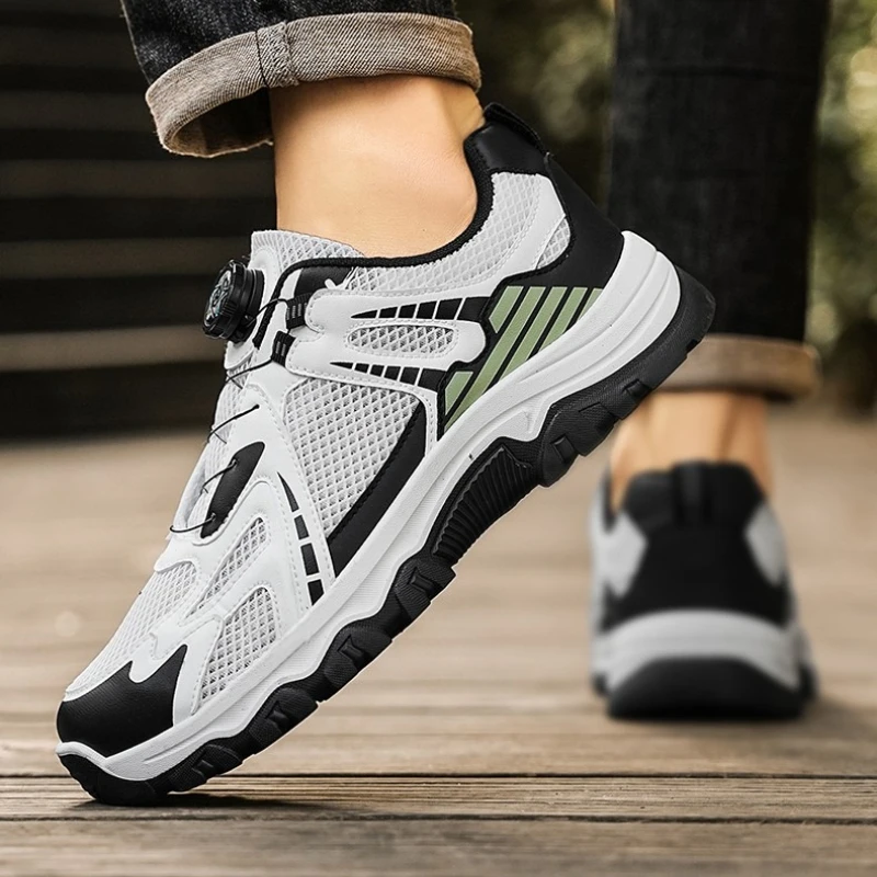 

Весенне-летняя уличная дышащая обувь с цветными блоками на горной тематике, модная новая сетчатая походная обувь с низким берцем и круглым носком на шнуровке