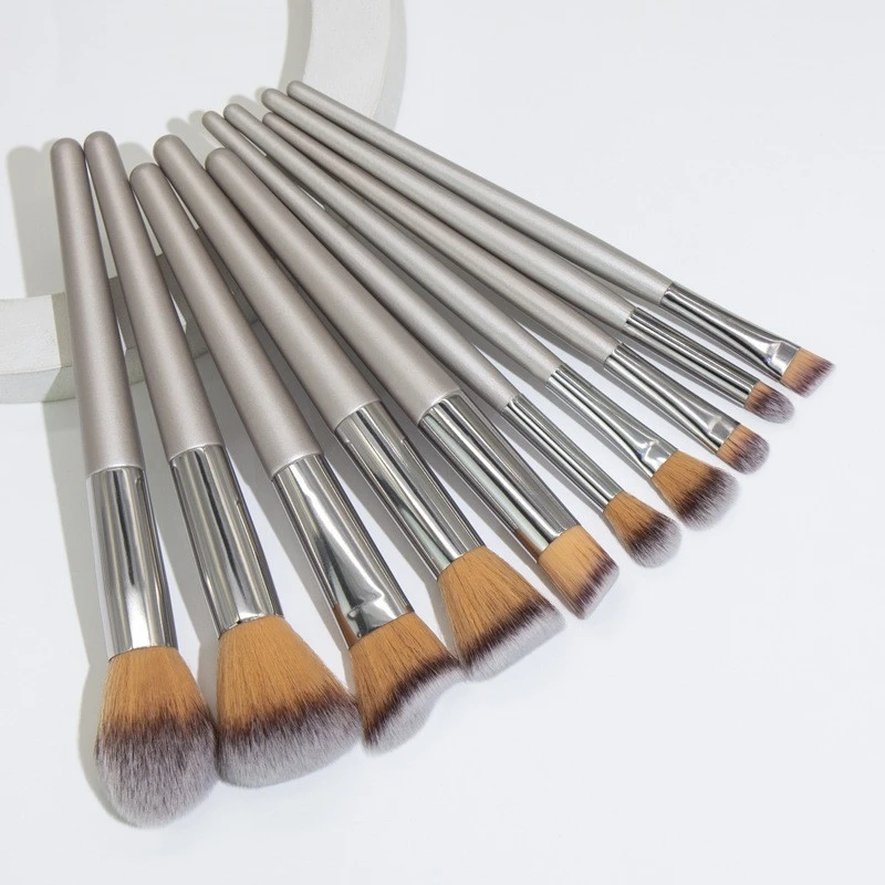 10/14 pcs High elastic bristles comfort-handle metal ferrule easy to color profession brush set