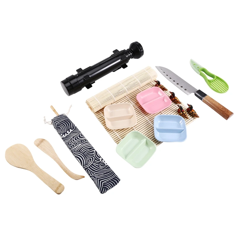 Kit para hacer sushi A40T, herramientas japonesas para hacer alimentos, molde para sushi, herramientas de cocina, juego DIY