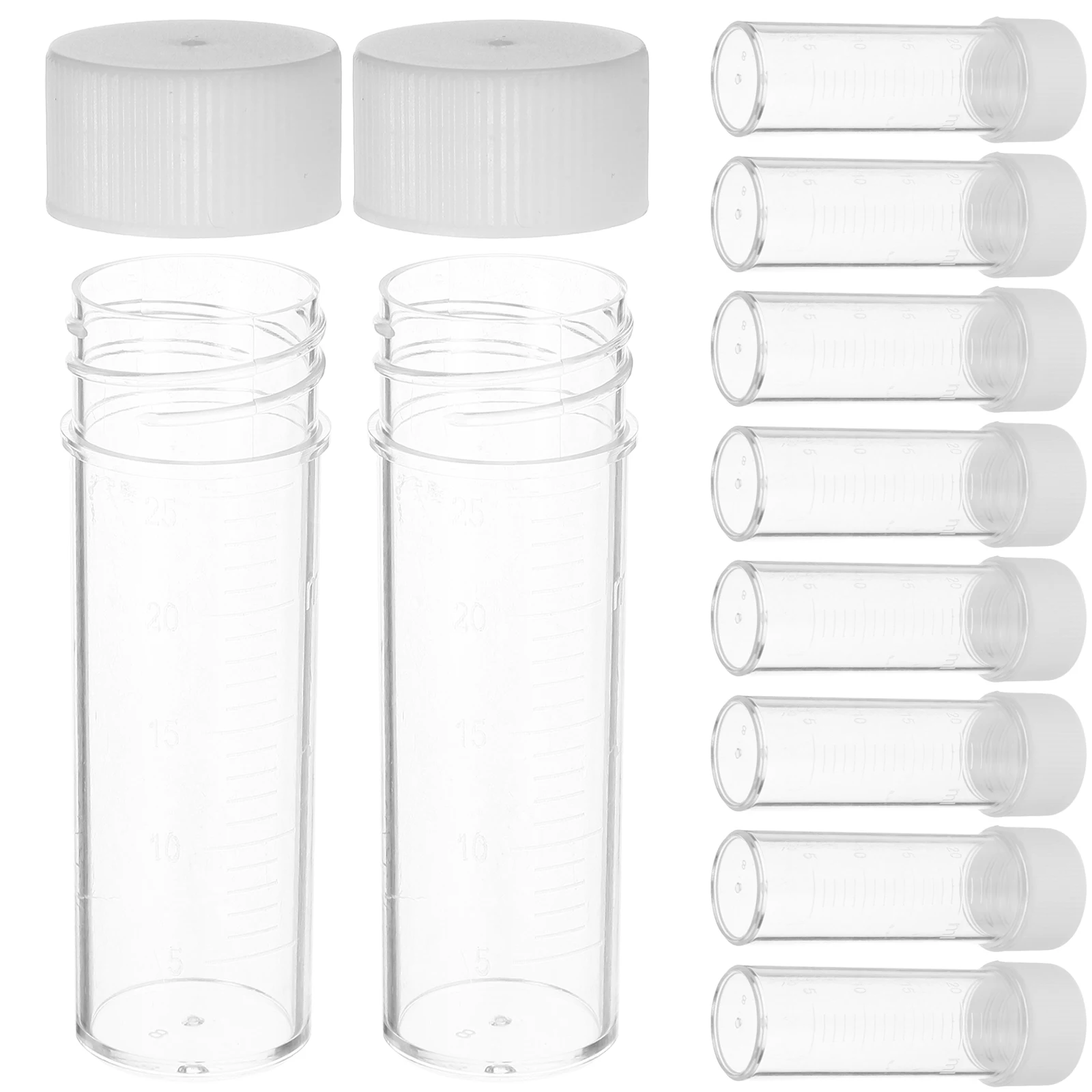 

50 Pcs Sputum Culture Bottle Disposable Portion Cups Vial Fecal Specimen Medical Laboratory Testing