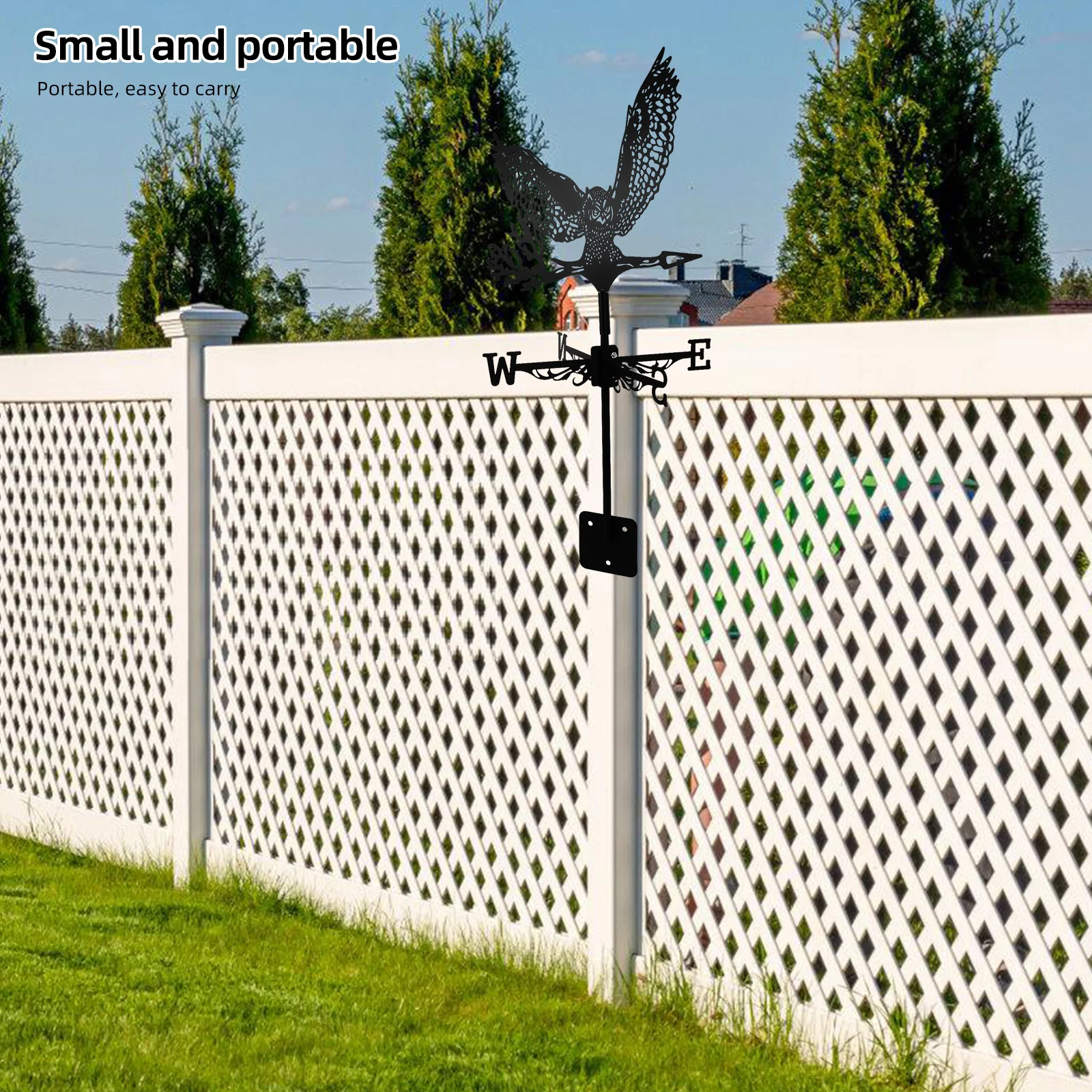 

Owl Wind Vane Iron Weather Vane For Outdoor Garden Yard Roof Lawn Decor Metal Wind Direction Indicator Ground Insert Stake