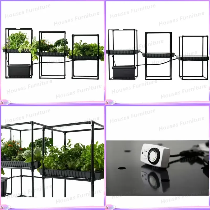 54 Inch Smart Hydroponic Garden System Triple Layer Vertical Planter Modern Outdoor Indoor Flower Pot Stand Automated Growing