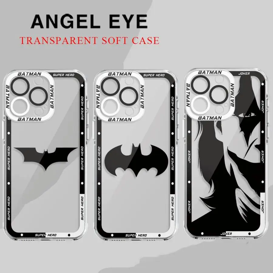 Phone Case For Samsung S25 S24 S23 S22 S21 S20 S10 FE Note20 Note10 Plus Ultra Lite 5G Clear Soft TPU For Cover B-Batmans Cover