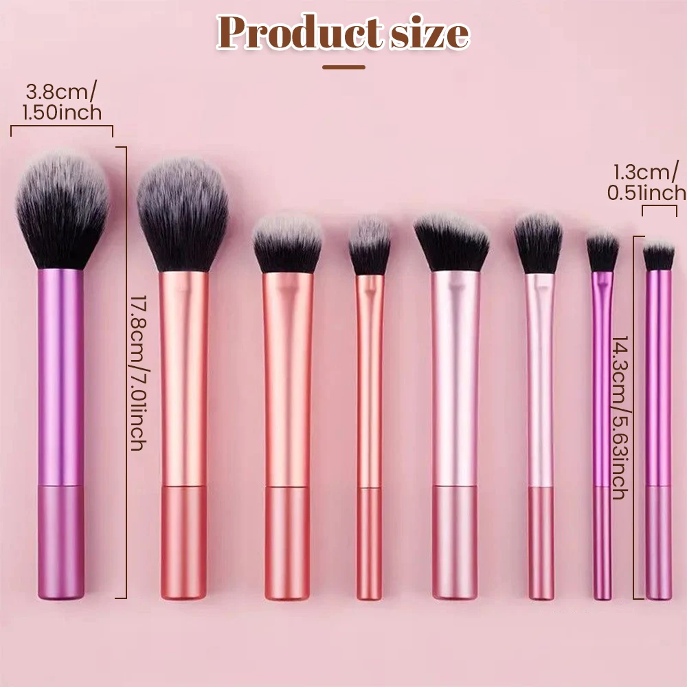 8PCS Makeup Brushes Set For Cosmetic Foundation Powder Highlight Eyeshadow Brush Professional Blending Make Up Brush Beauty Tool