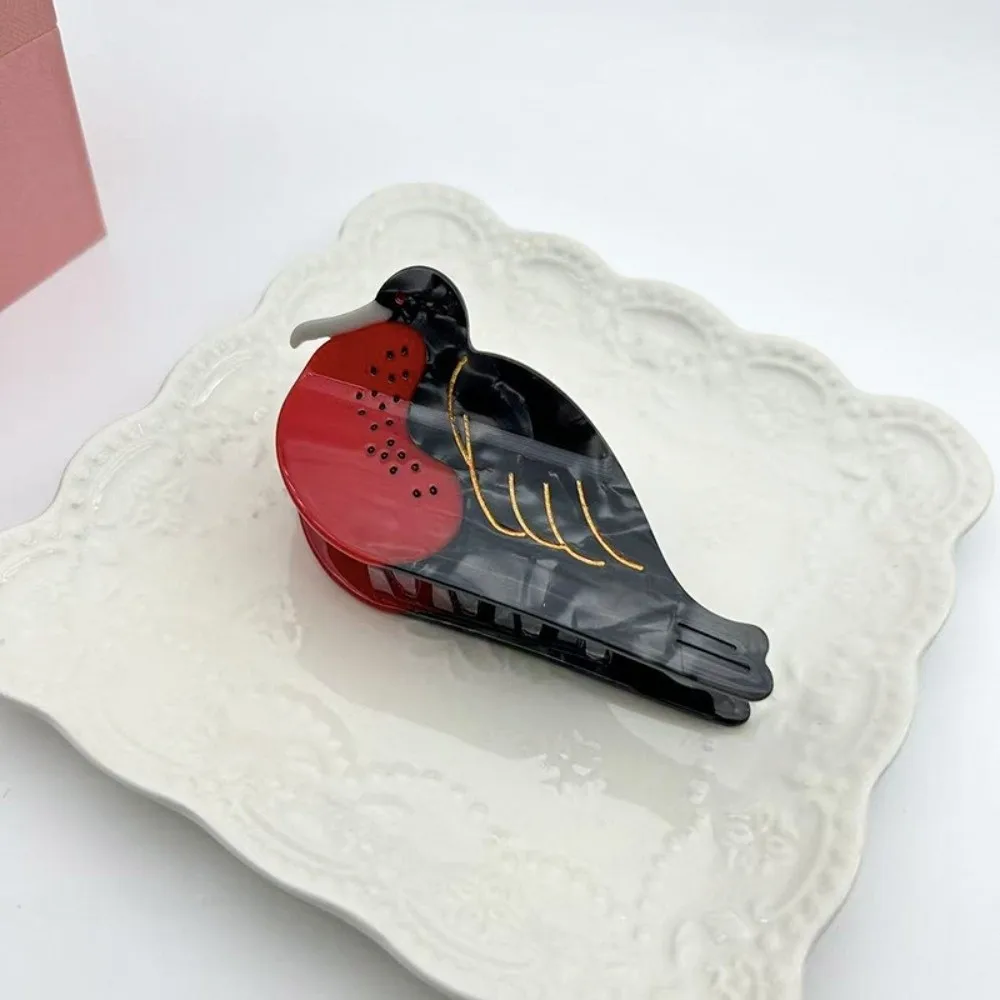 Personalized Parrot Acetic Acid Hair Claw Swallow Duck Bird Hair Clip Korean Style Penguin Cartoon Animal Shark Clip Travel