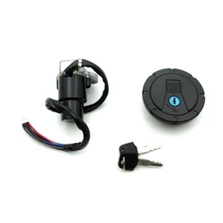 Motorcycle Ignition Switch Lock With Key Set Electric Door Locks 6 Wires Accessories For Kawasaki KLR 650 1987-2007 Klr650 Parts