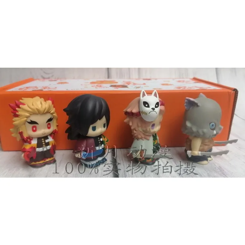 Demon slayer: kimetsu no yaiba fantoche de dedo tokitou muichirou shinazugawa genya figuras de anime coletar ornamentos presentes