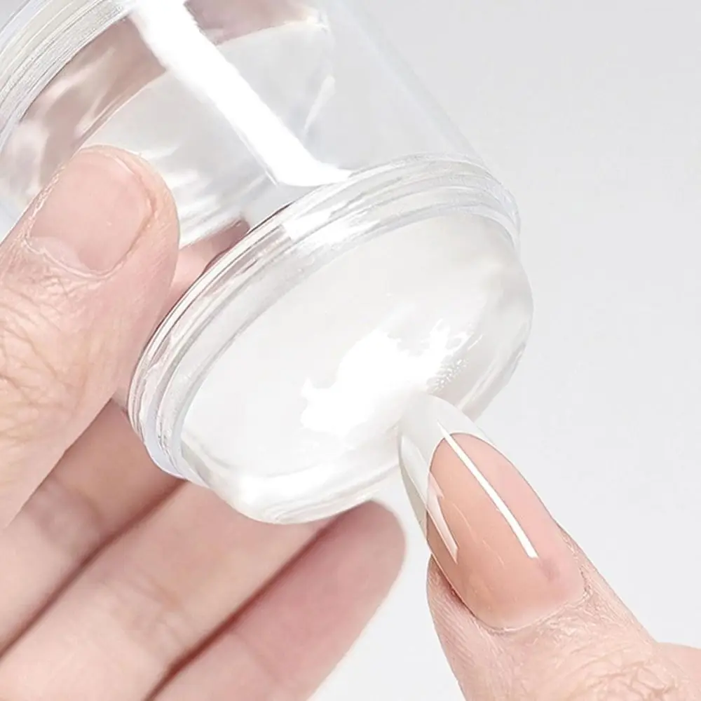 클리어 네일 아트 스탬퍼 키트 실리콘 더블 헤드 네일 스탬핑 키트 쉽게 전사되는 젤리 스탬퍼와 스크레이퍼 포함