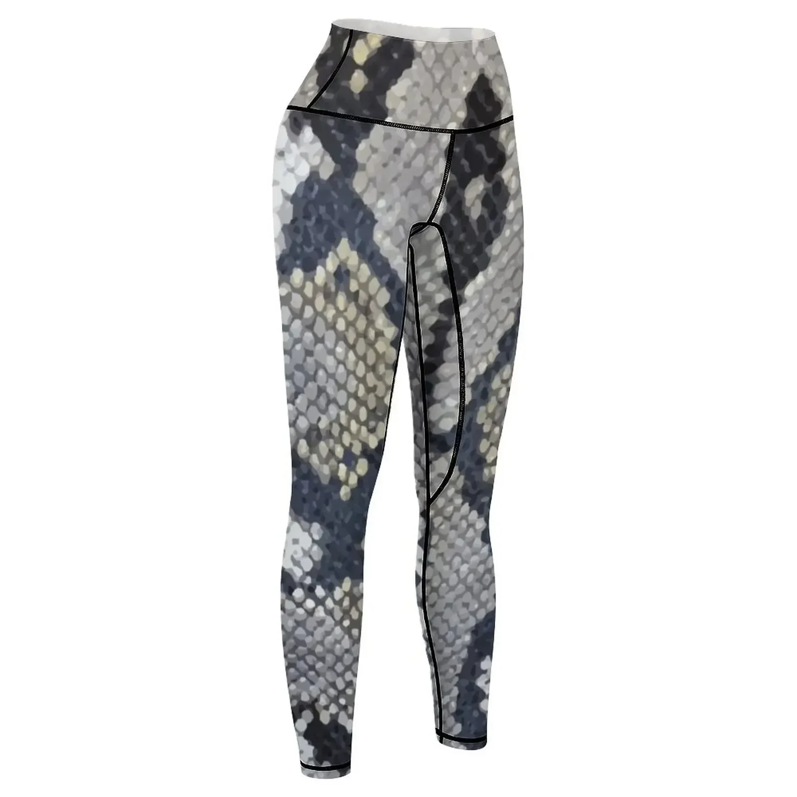 تصميم نسيج جلد الثعبان بيثون طماق الصالة الرياضية النسائية الرياضية لرفع ما يصل المرأة رفع للياقة البدنية المرأة طماق