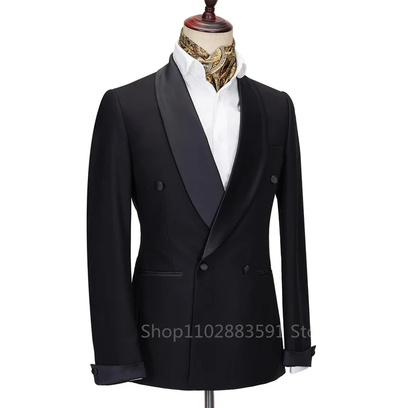 2 Pieces New Men Suit Black Sa - Formal Wear For Men Black Suit review and price