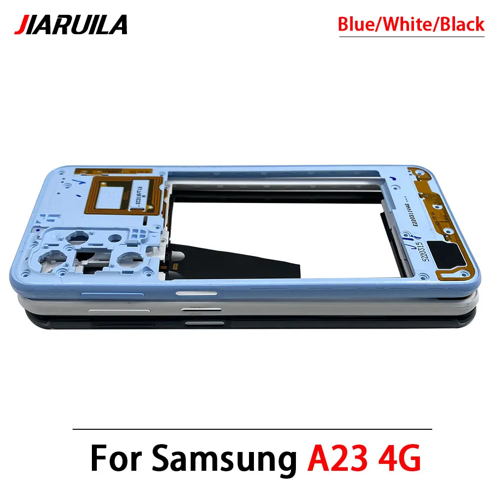 New For Samsung A23 4G A42 A23 5G Middle Bezel frame Antenna Case Cover Replacement Parts with NFC Flex Cable