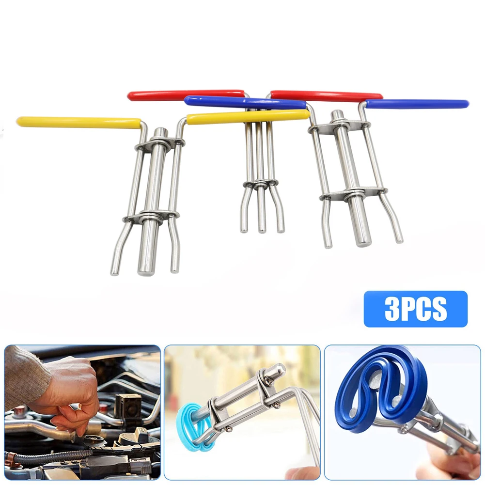 3Pcs Hydraulic Cylinder Piston Rod Stainless Steel Hydraulic Cylinder Oil Seal Installation Tool Handheld Disassembly Tools