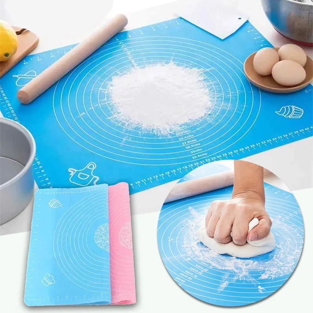 

Durable Cut Mat Flour Rolling Silicone Cooking Kitchen Baking Mat Kneading Dough Pad Bakeware Liners Pastry Rolling Mat