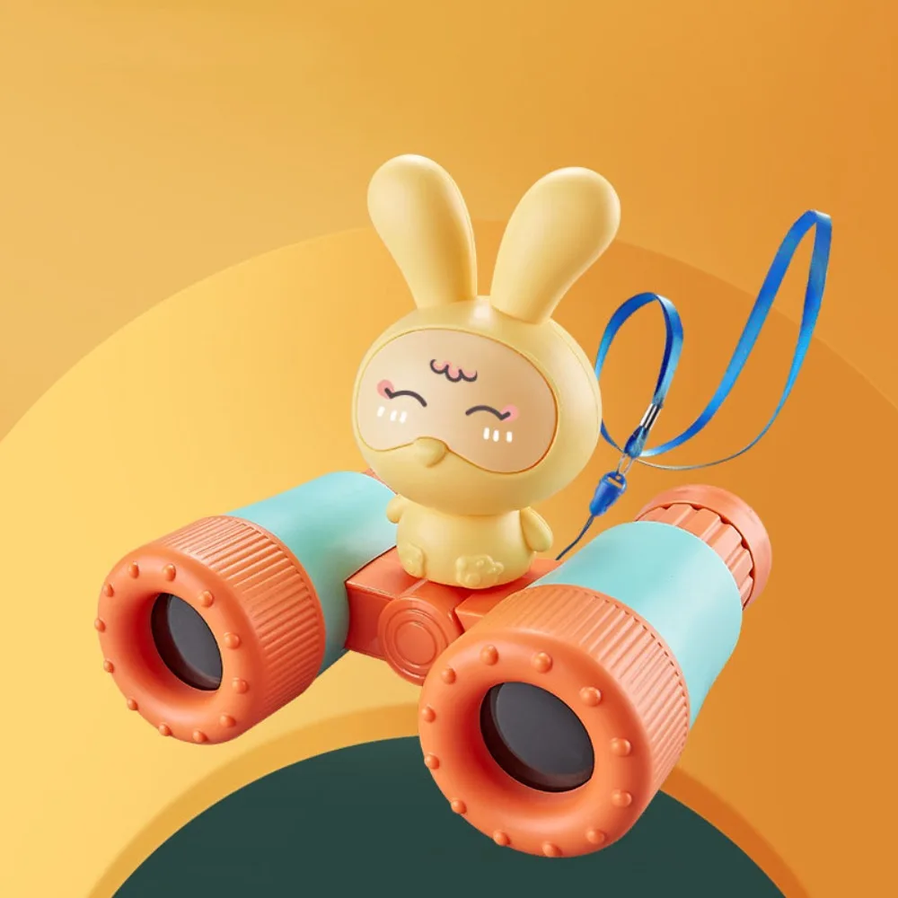 

Removable Children Binocular Telescopes Science Exploration with A Whistle Rabbit Telescopes Plastic Cartoon Children Telescope